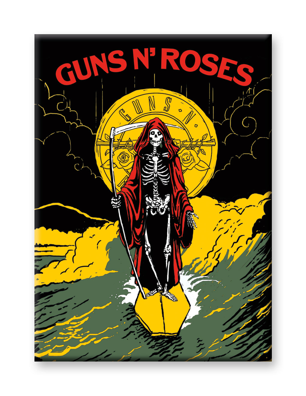 Guns N' Roses - Skull Flat Magnet (2.5" x 3.5") – 6 PC PPK