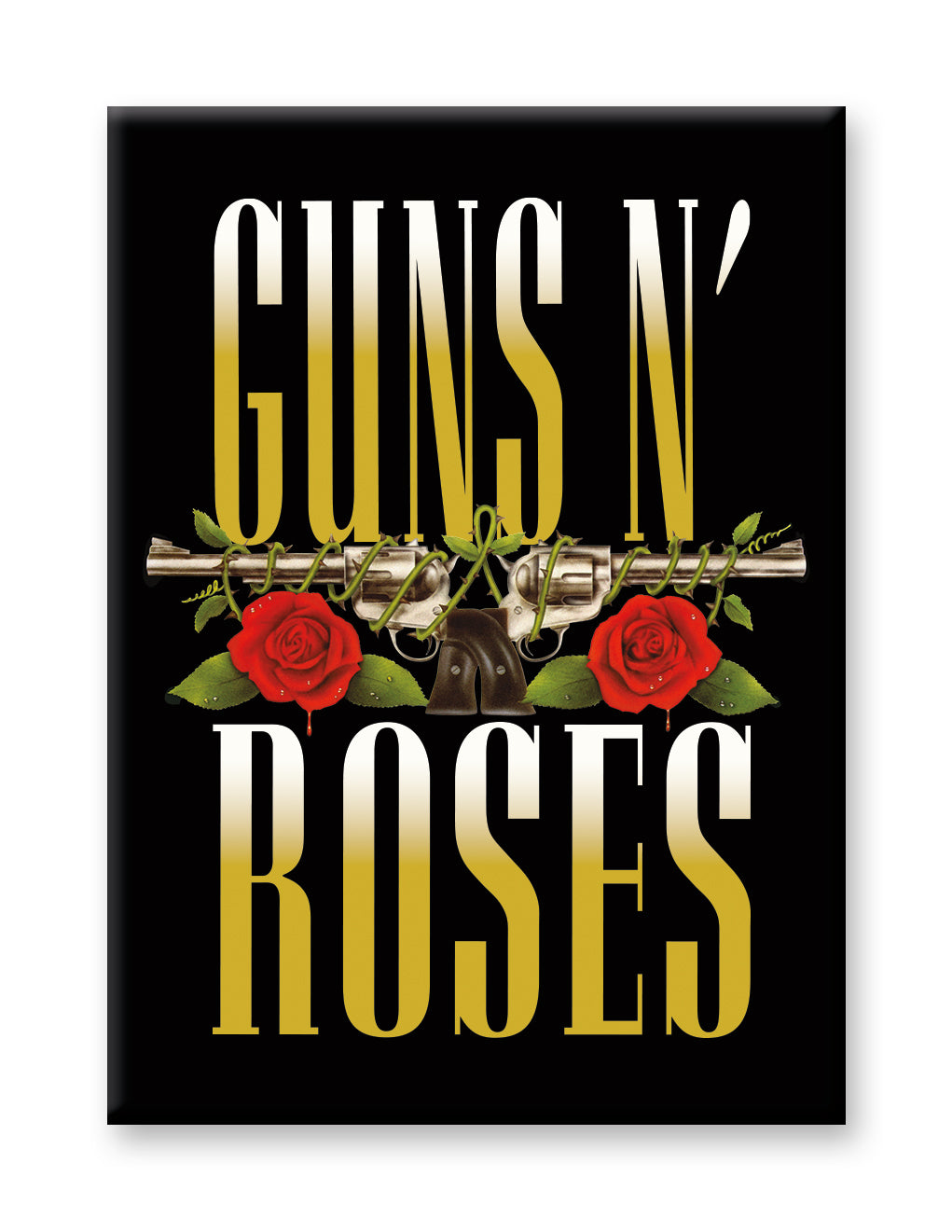 Guns N' Roses - Yellow Type Flat Magnet (2.5" x 3.5") – 6 PC PPK