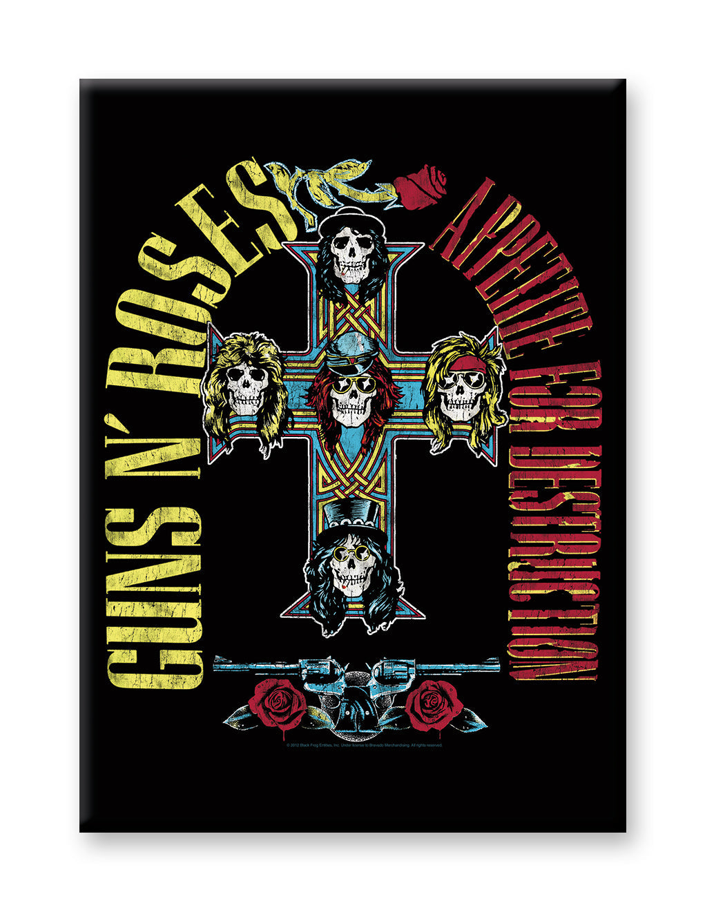 Guns N' Roses - Cross Flat Magnet (2.5" x 3.5") – 6 PC PPK