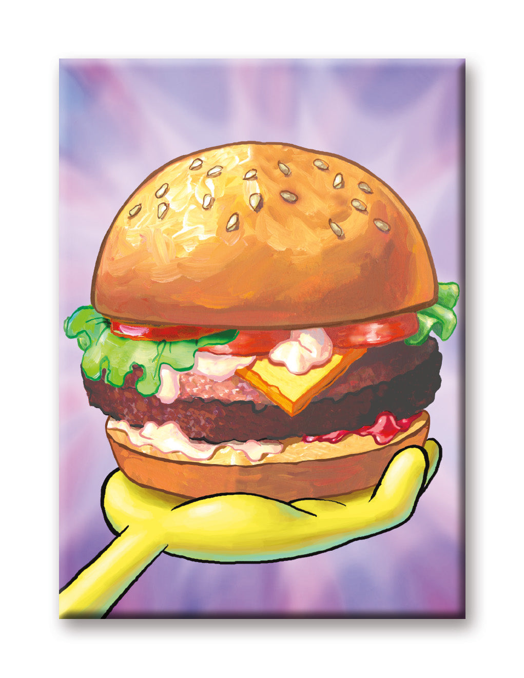 SpongeBob SquarePants - Krabby Patty Flat Magnet (2.5" x 3.5") – 6 PC PPK
