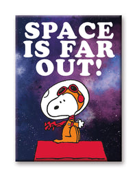 Thumbnail for Peanuts Snoopy in Space - Space Is Far Out Flat Magnet (2.5
