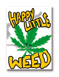 Thumbnail for Happy Little Weed Flat Magnet (2.5