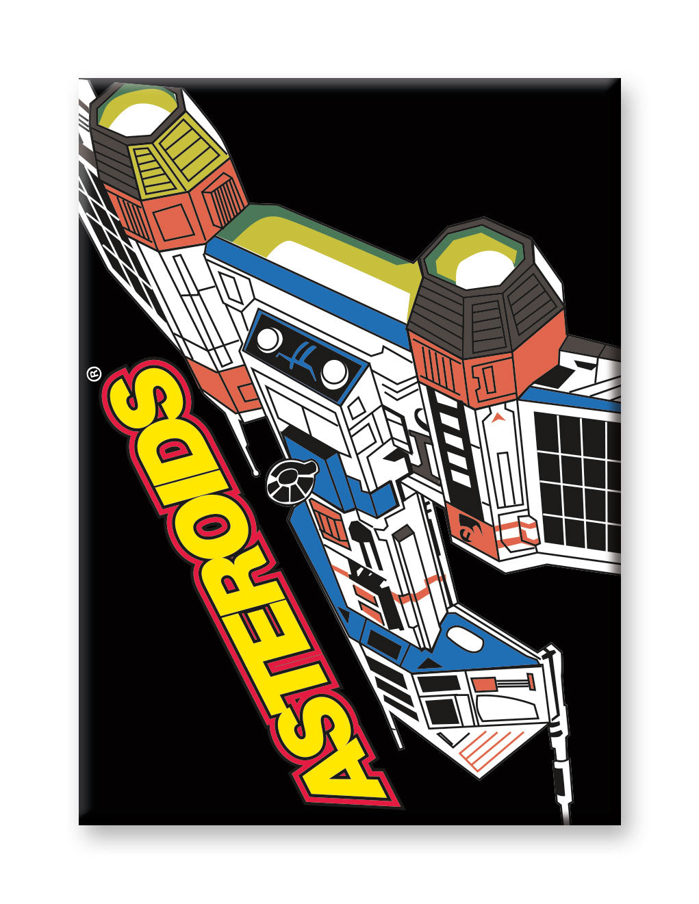 Atari - Asteroids Flat Magnet (2.5" x 3.5") – 6 PC PPK