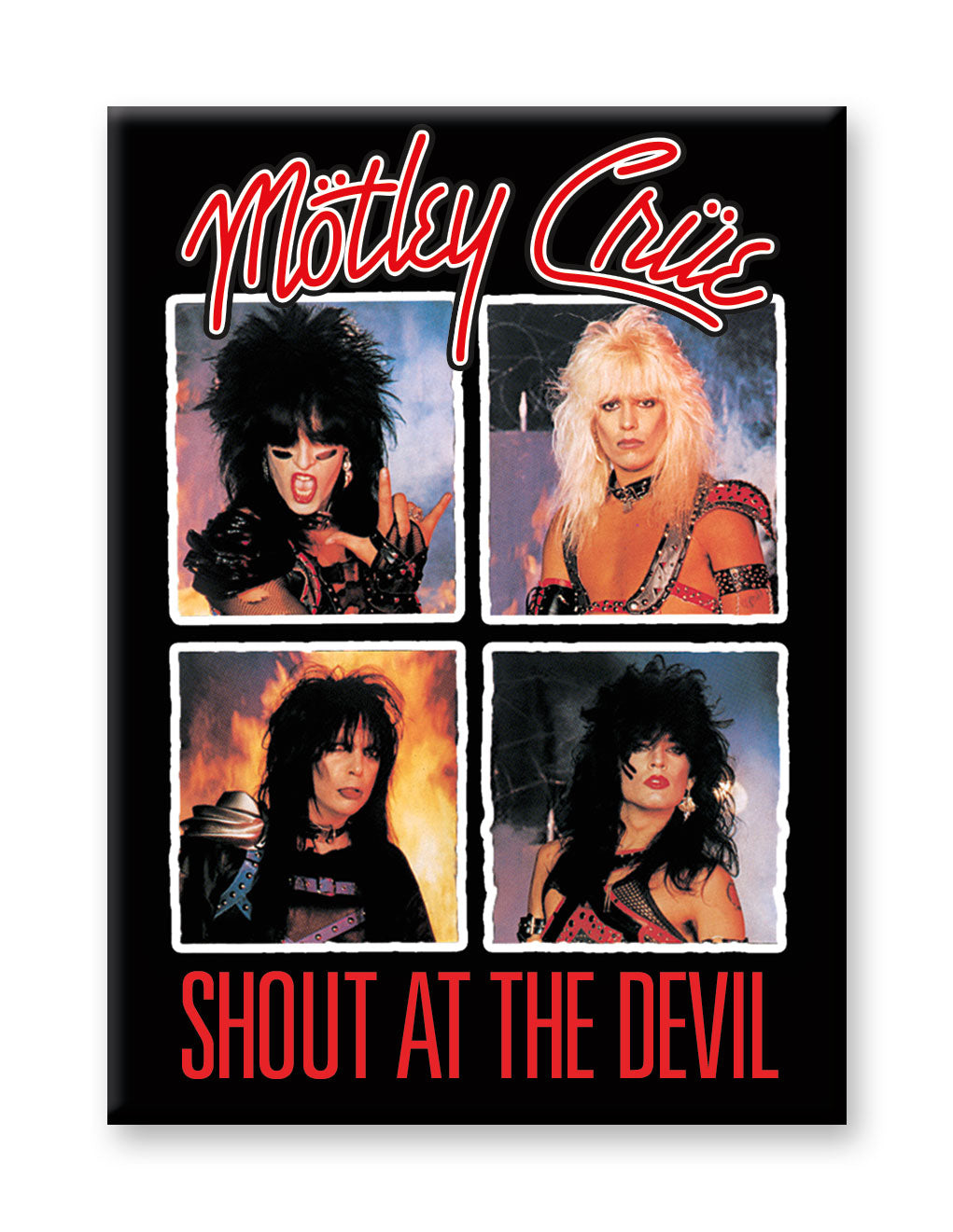 Motley Crue - Shout at the Devil Flat Magnet (2.5" x 3.5") – 6 PC PPK