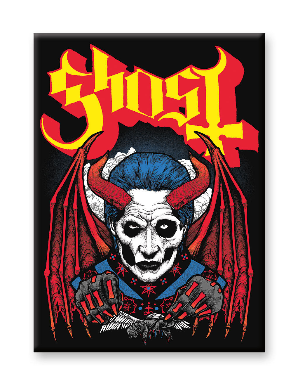 Ghost - Devil Flat Magnet (2.5" x 3.5") – 6 PC PPK