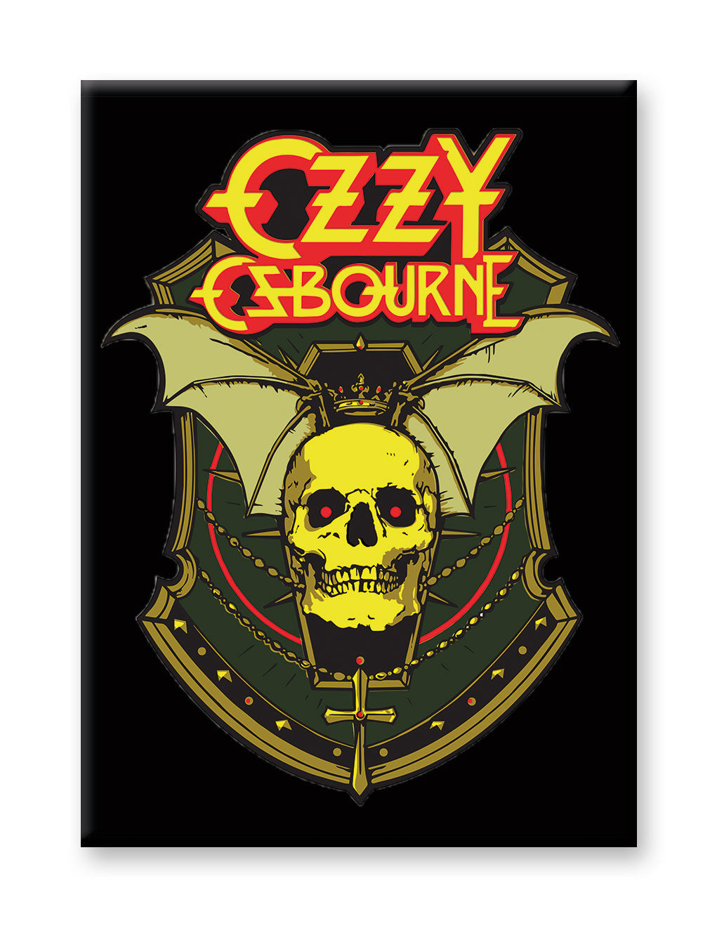Ozzy Osbourne - Skull Bat Flat Magnet (2.5" x 3.5") – 6 PC PPK
