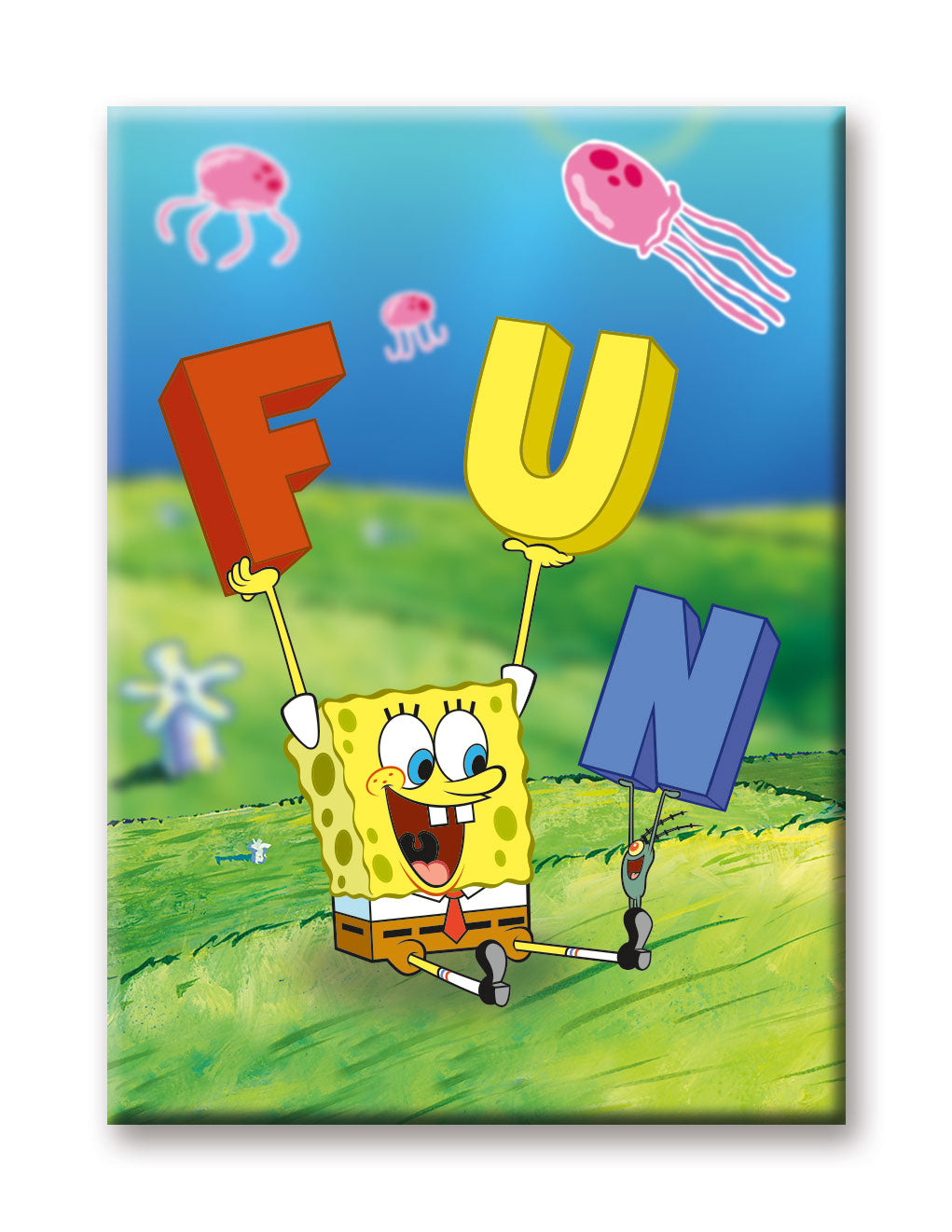 SpongeBob SquarePants - Plankton FUN Flat Magnet (2.5" x 3.5") – 6 PC PPK