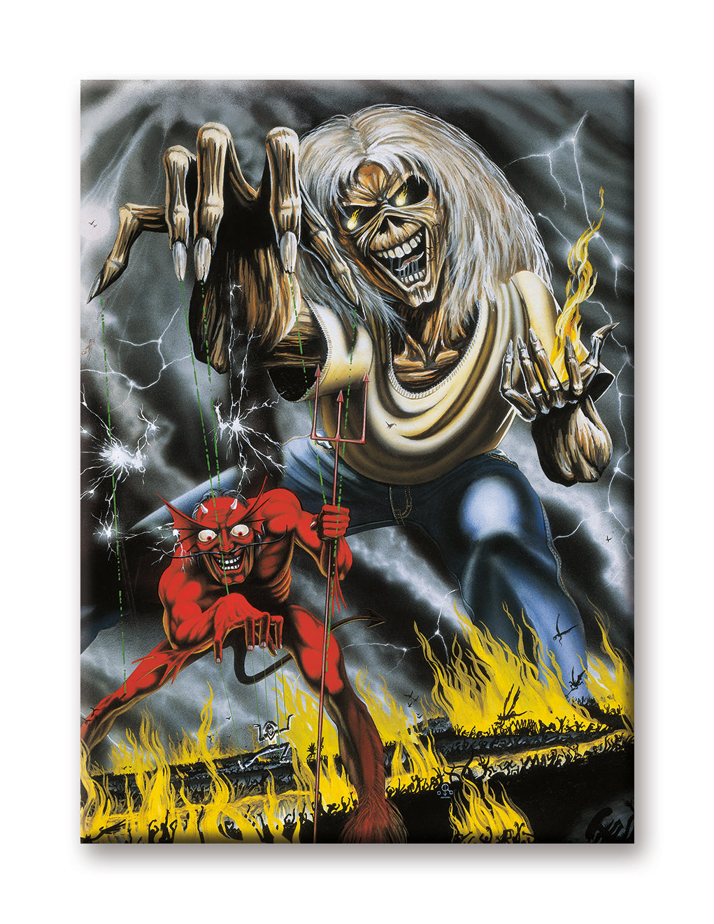 Iron Maiden - Number of the Beast - 2.5" x 3.5" Flat Magnet – 6 PC PPK
