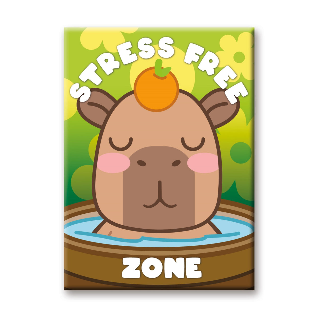 Capybara - Stress Free Zone Flat Magnet (2.5" x 3.5") – 6 PC PPK ($2.05 each)