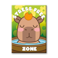 Thumbnail for Capybara - Stress Free Zone Flat Magnet (2.5