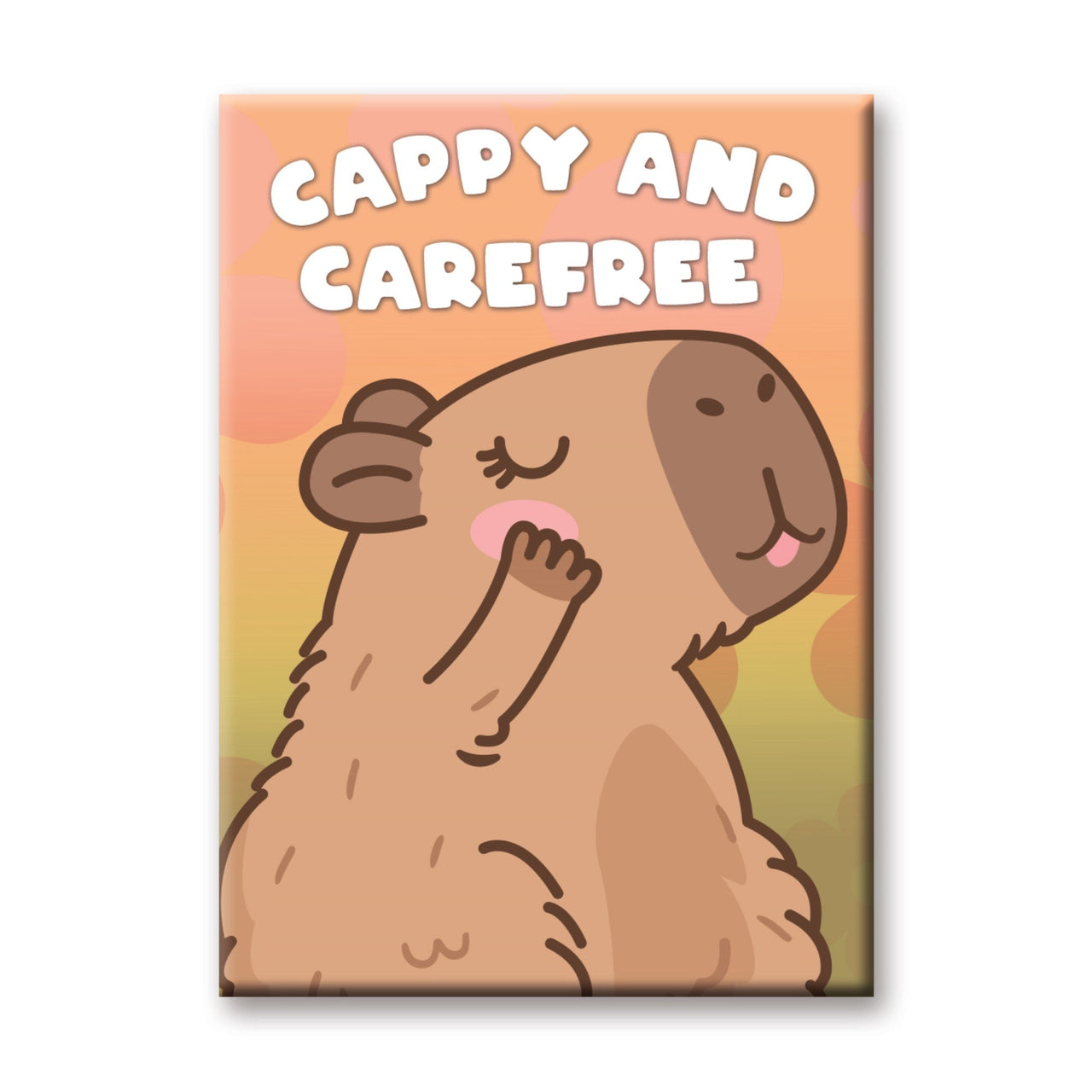 Capybara - Capy and Carefree Flat Magnet (2.5" x 3.5") – 6 PC PPK ($2.05 each)