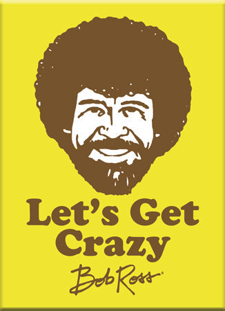 Bob Ross - Crazy Flat Magnet (2.5" x 3.5") – 6 PC PPK