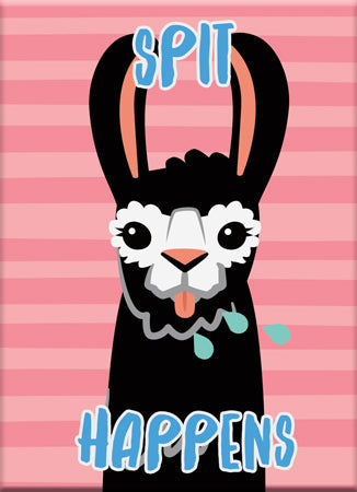 Llama - Spit Happens Flat Magnet (2.5" x 3.5") – 6 PC PPK