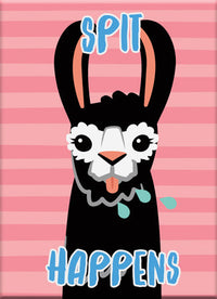 Thumbnail for Llama - Spit Happens Flat Magnet (2.5