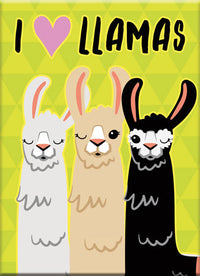 Thumbnail for Llama - Love Llamas Flat Magnet (2.5