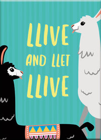 Thumbnail for Llama - Live & Let Live Flat Magnet (2.5