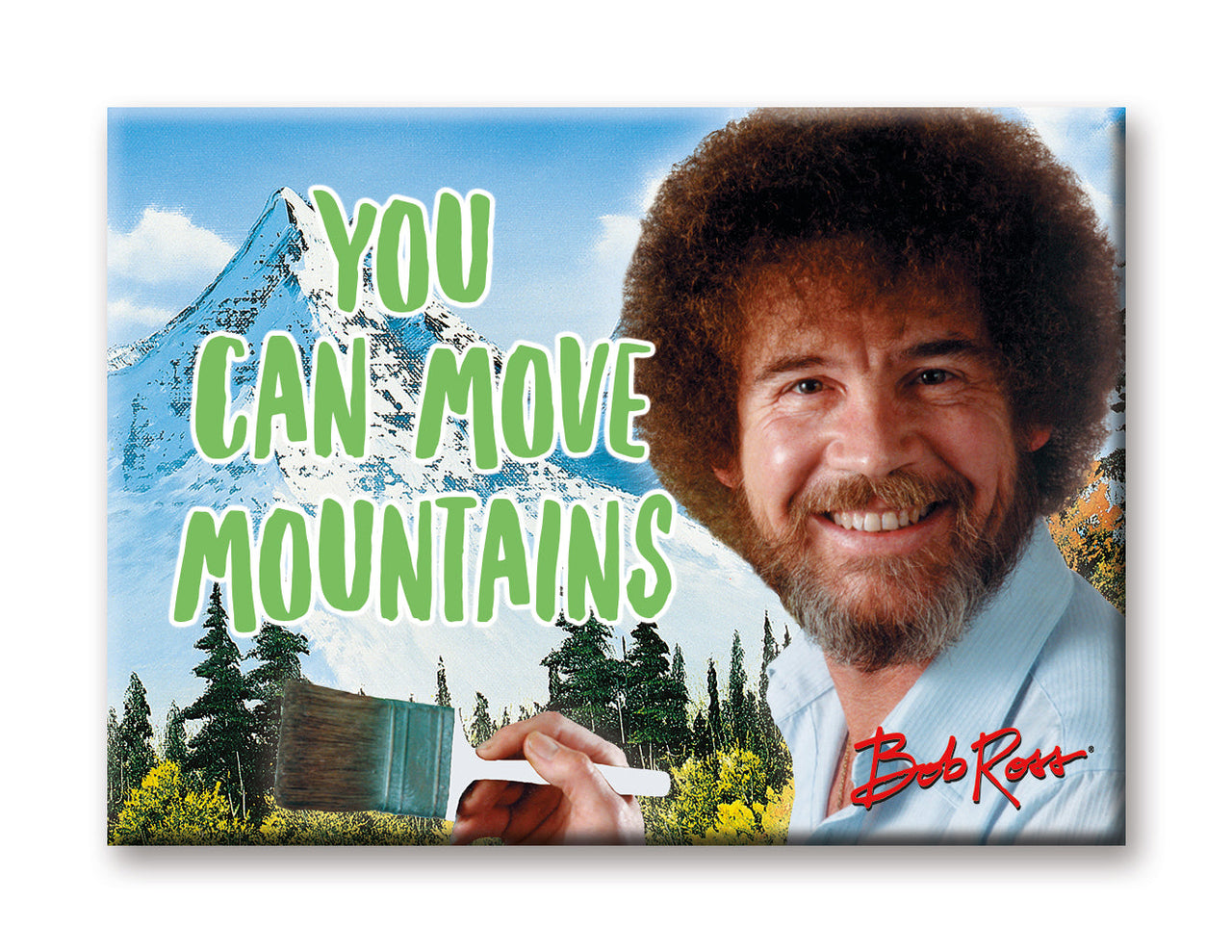 Bob Ross - Mountains Flat Magnet (2.5" x 3.5") – 6 PC PPK