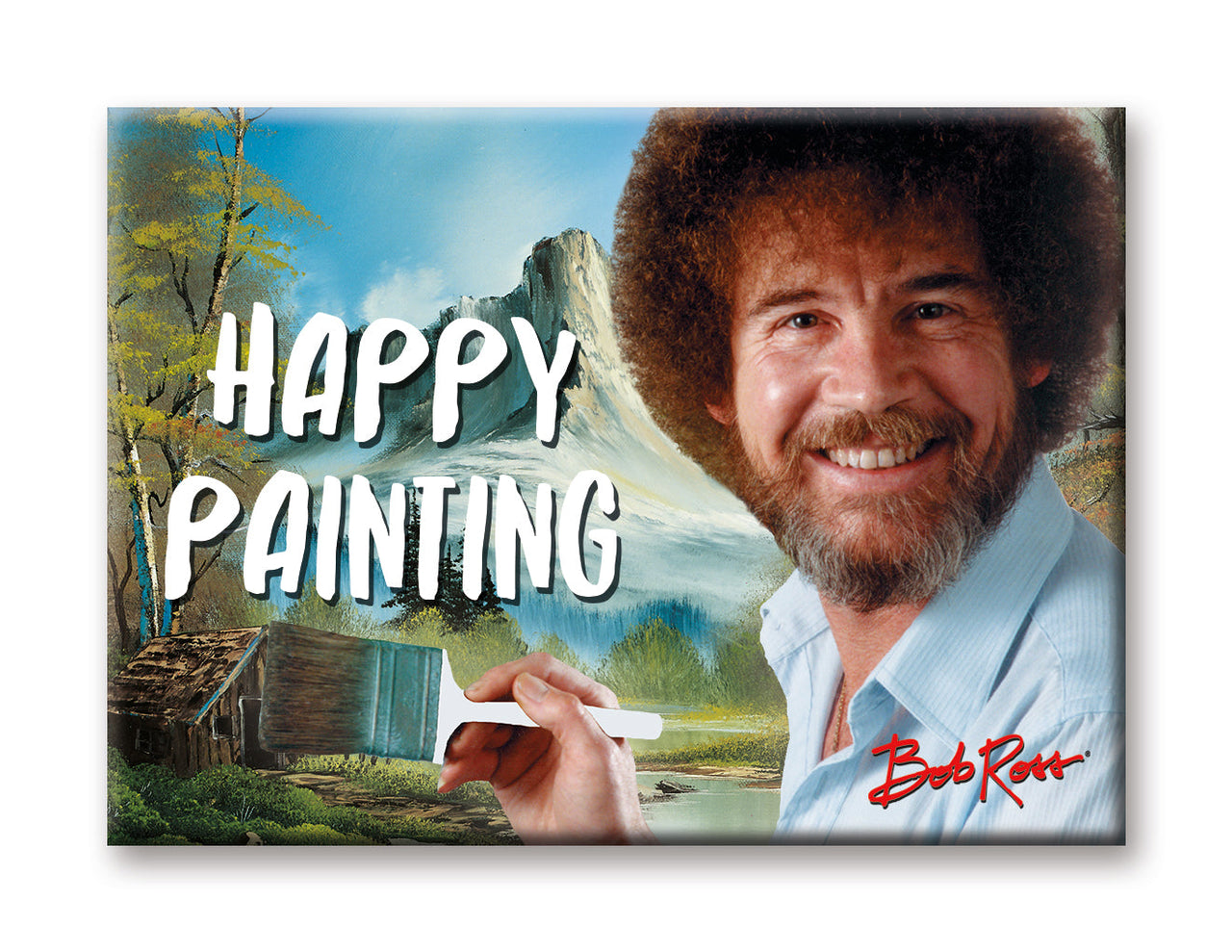Bob Ross - Happy Painting Flat Magnet (2.5" x 3.5") – 6 PC PPK