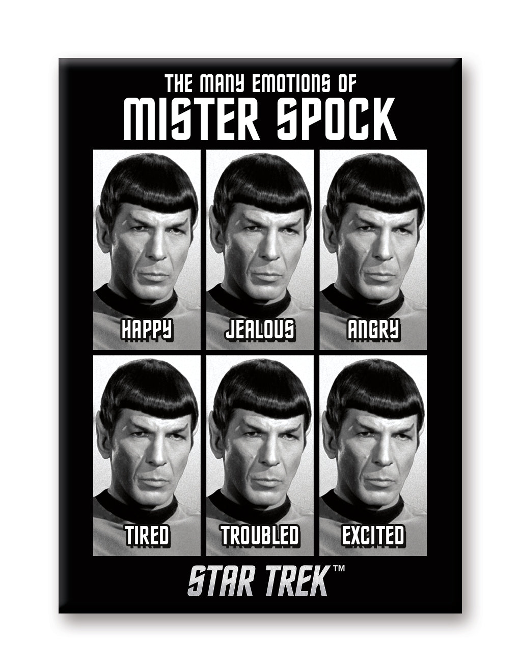 Star Trek - Emotions of Spock Flat Magnet (2.5" x 3.5") – 6 PC PPK