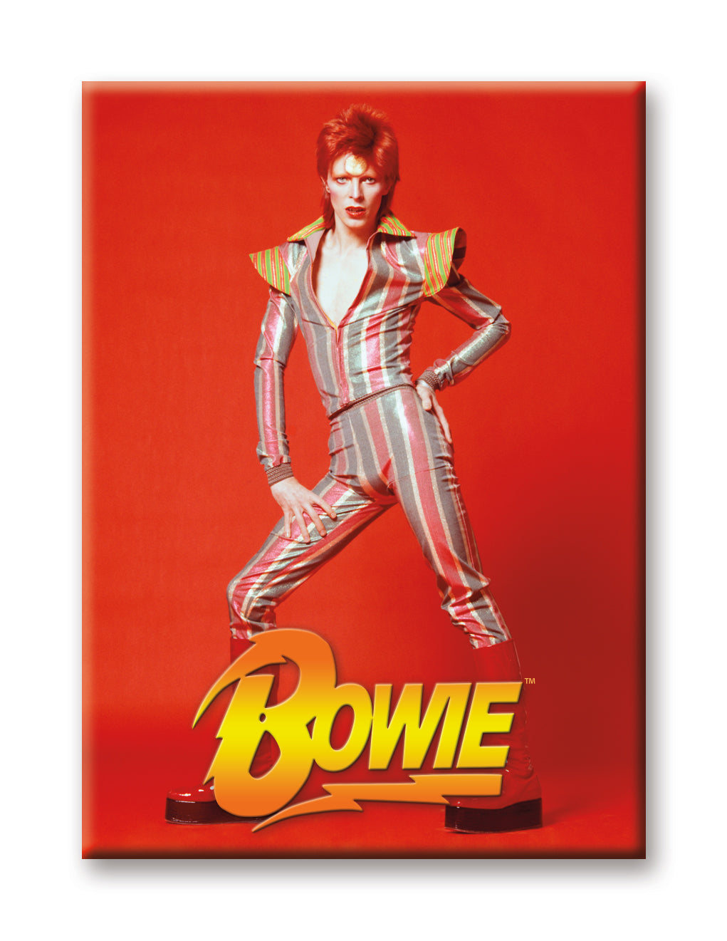 David Bowie - Red Pose Flat Magnet (2.5" x 3.5") – 6 PC PPK