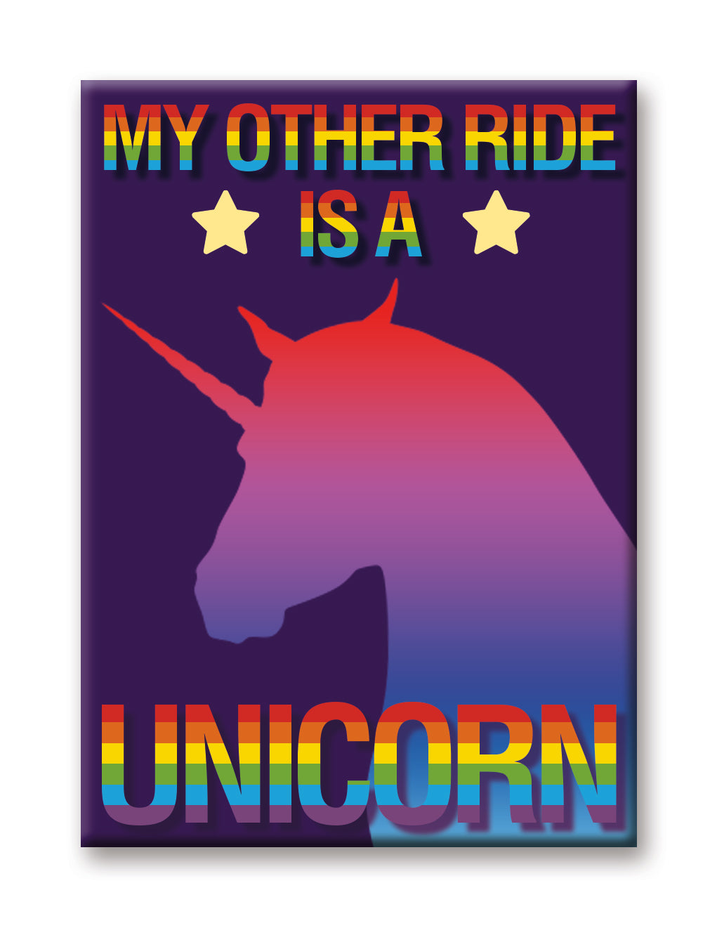Unicorns - Other Ride Flat Magnet (2.5" x 3.5") – 6 PC PPK