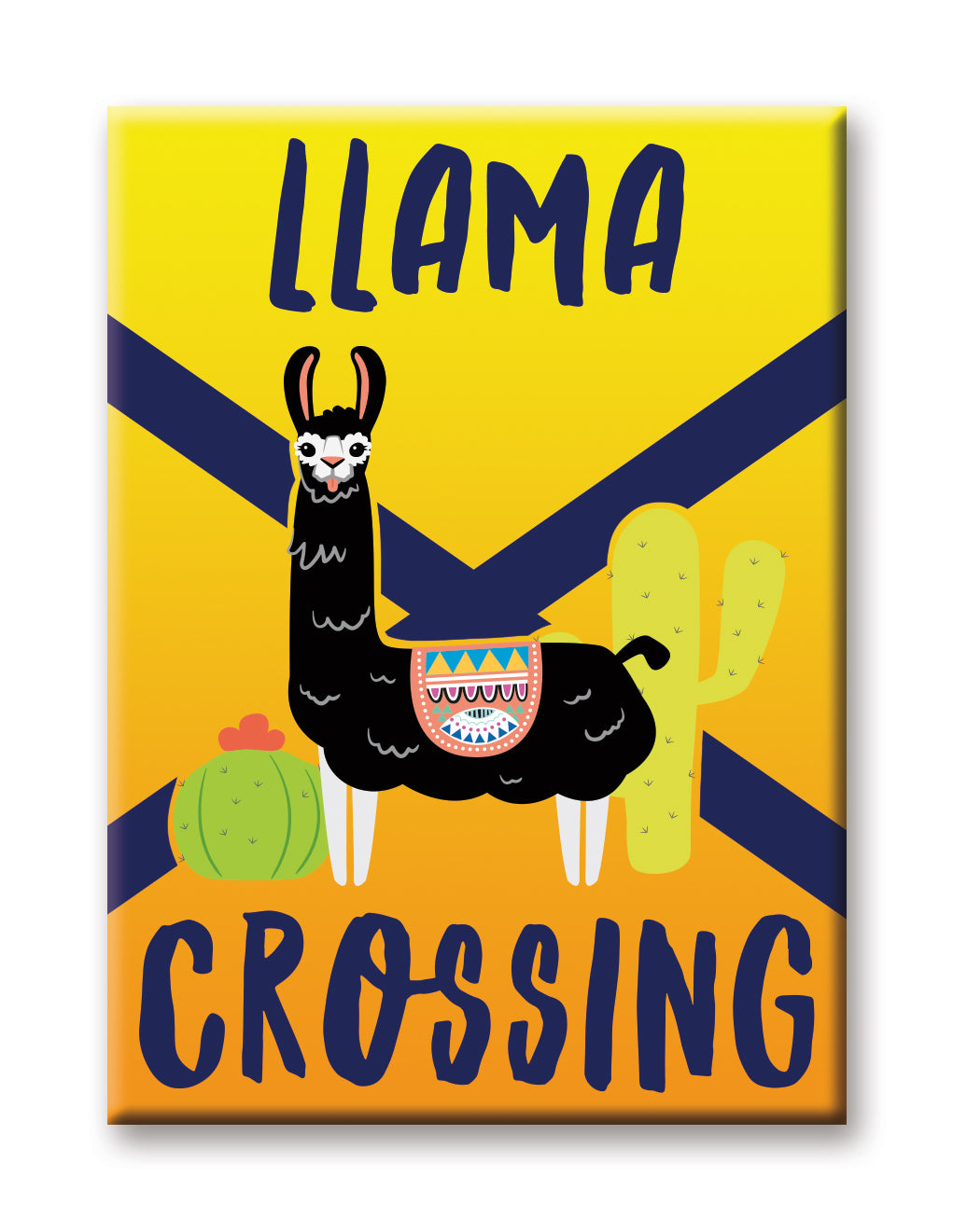 Llama - Crossing Flat Magnet (2.5" x 3.5") – 6 PC PPK