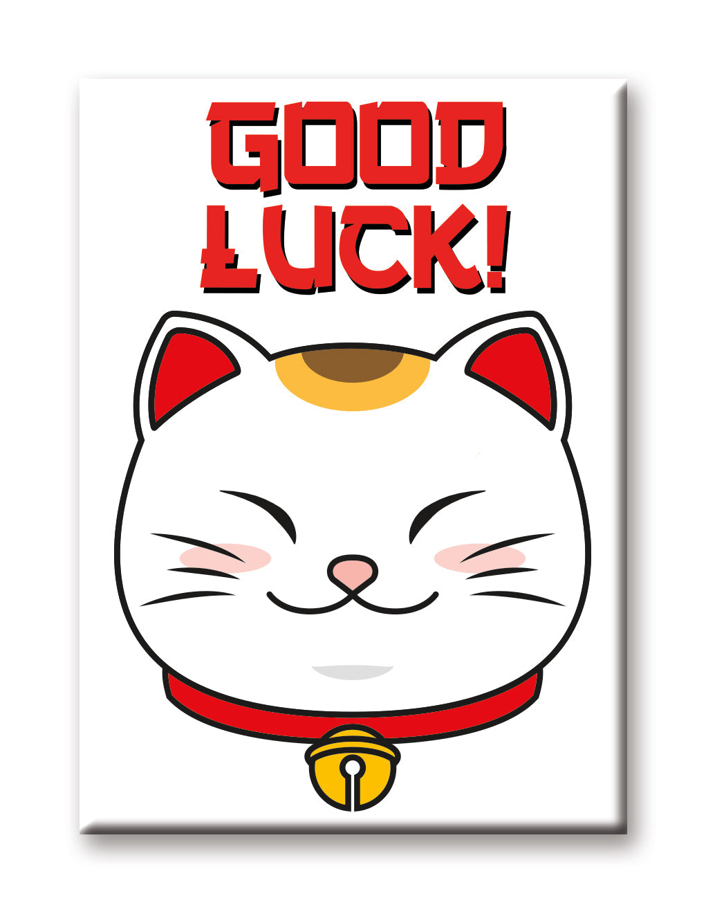 Lucky Cat - Good Luck Flat Magnet (2.5" x 3.5") – 6 PC PPK