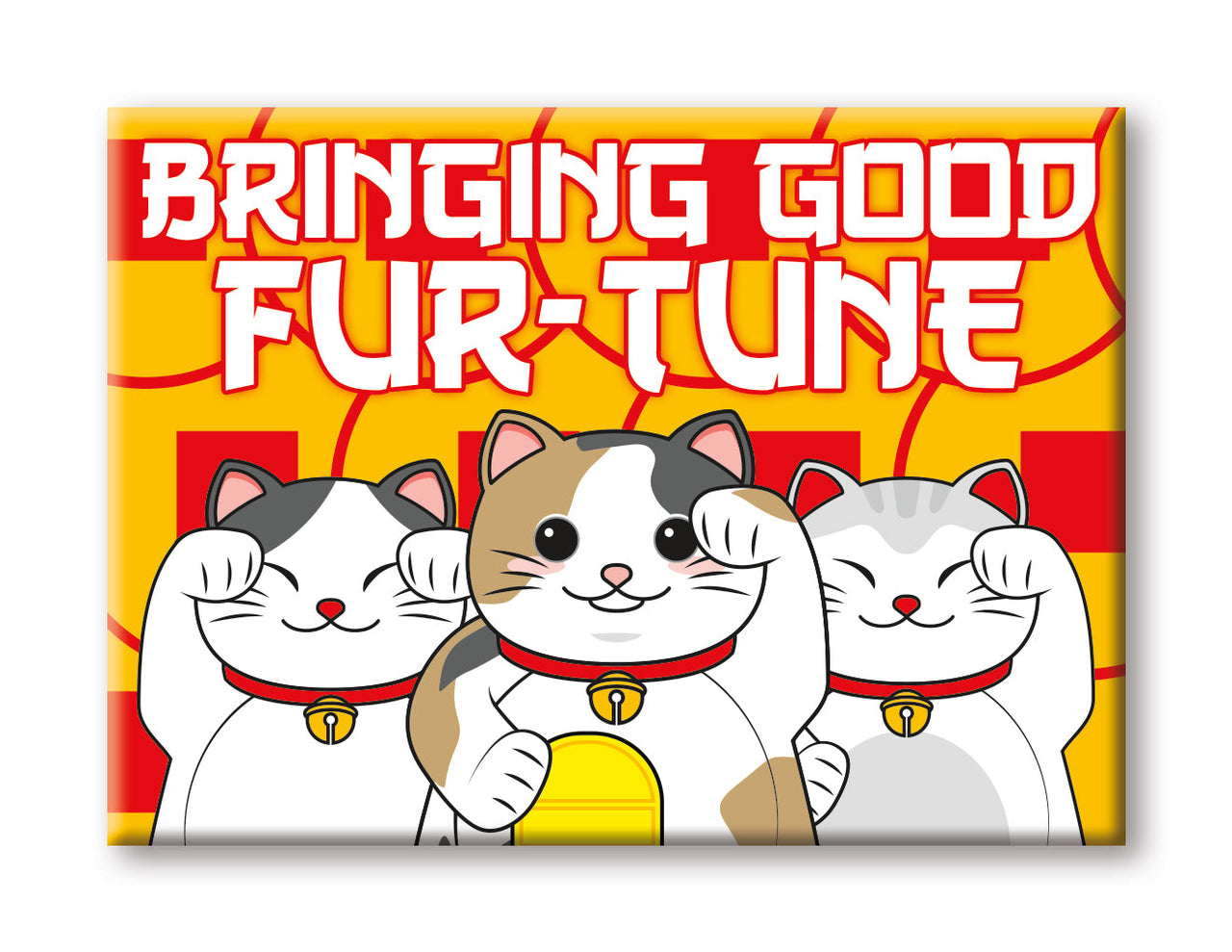 Lucky Cat - Furtune Flat Magnet (2.5" x 3.5") – 6 PC PPK