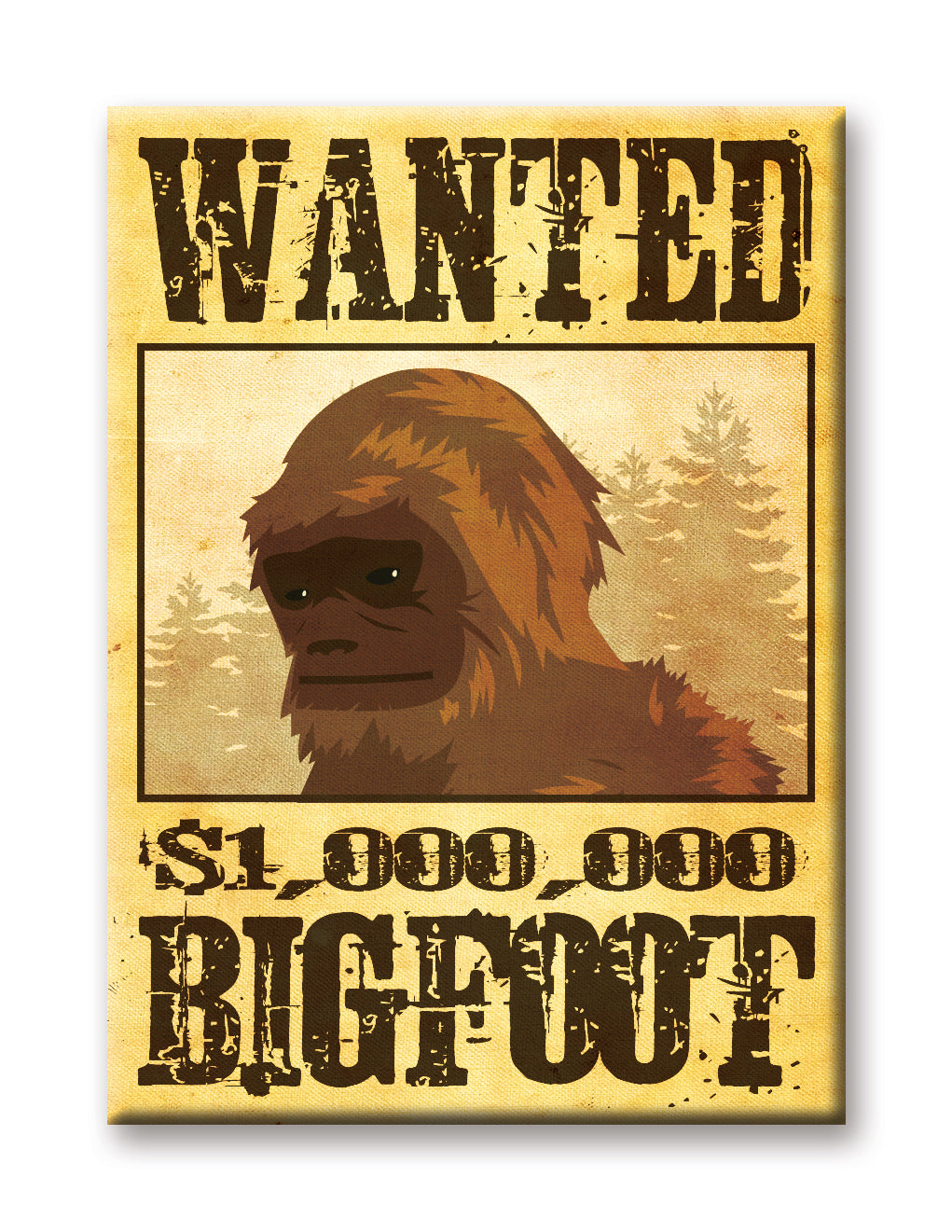 Bigfoot - Wanted Flat Magnet (2.5" x 3.5") – 6 PC PPK