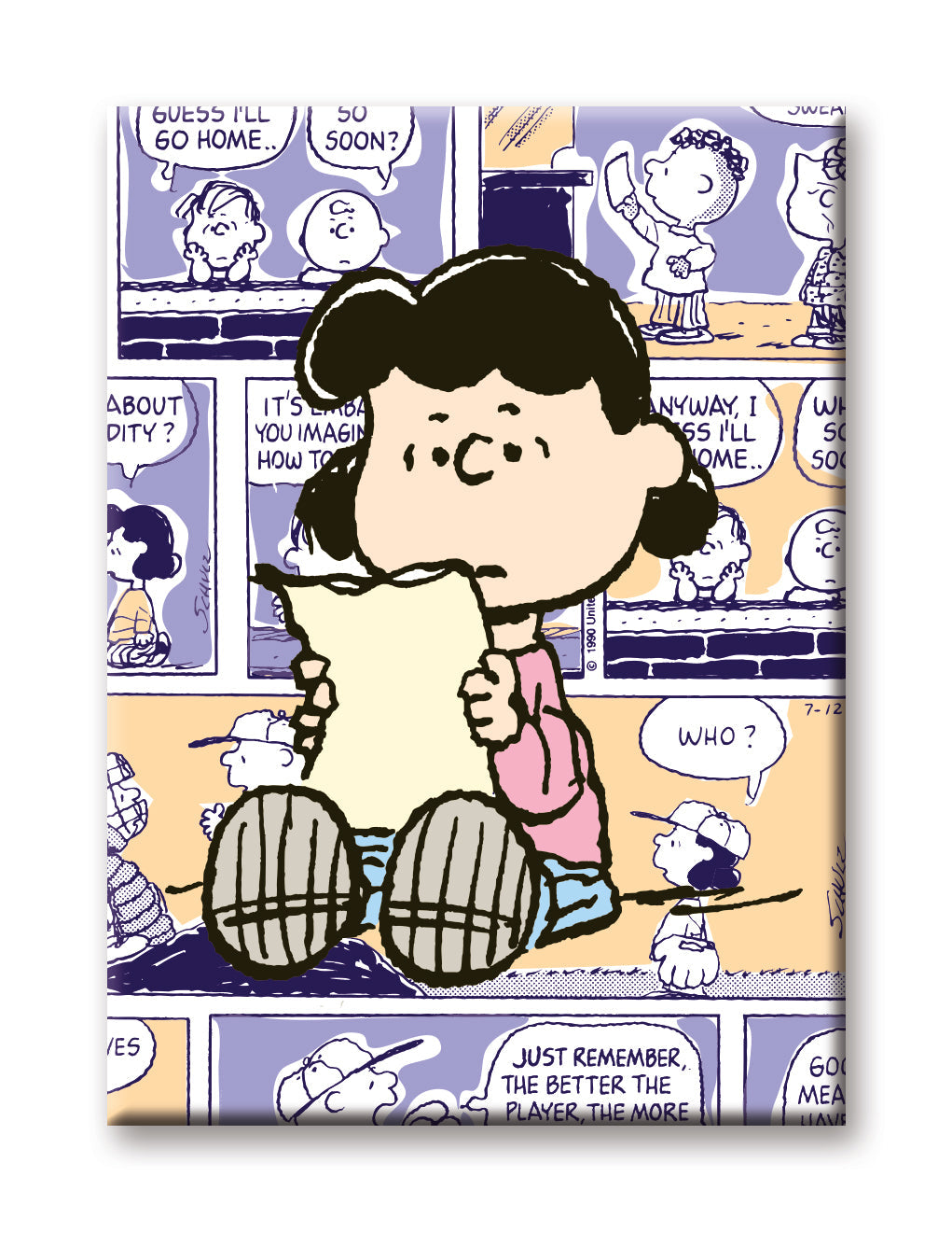 Peanuts - Lucy Comic Flat Magnet (2.5" x 3.5") – 6 PC PPK