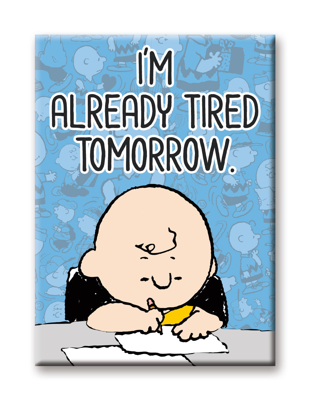 Peanuts - Tired Tomorrow Flat Magnet (2.5" x 3.5") – 6 PC PPK