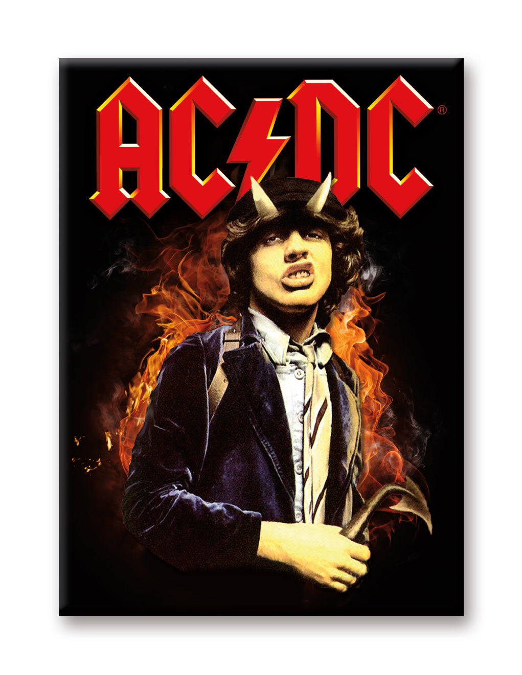 AC/DC - Fire Flat Magnet (2.5" x 3.5") – 6 PC PPK