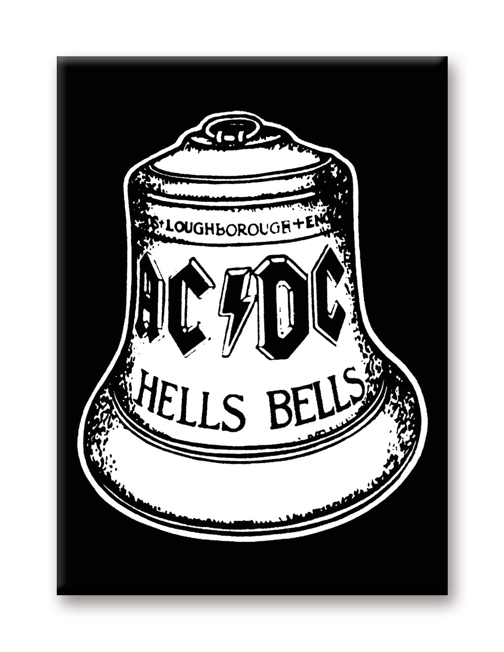 AC/DC - Hells Bells BW Flat Magnet (2.5" x 3.5") – 6 PC PPK