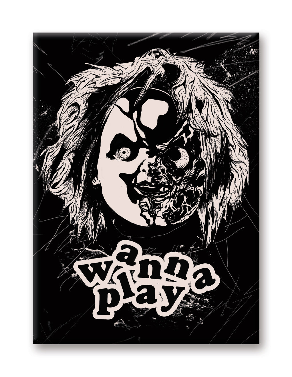 Chucky - Wanna Play Flat Magnet (2.5" x 3.5") – 6 PC PPK
