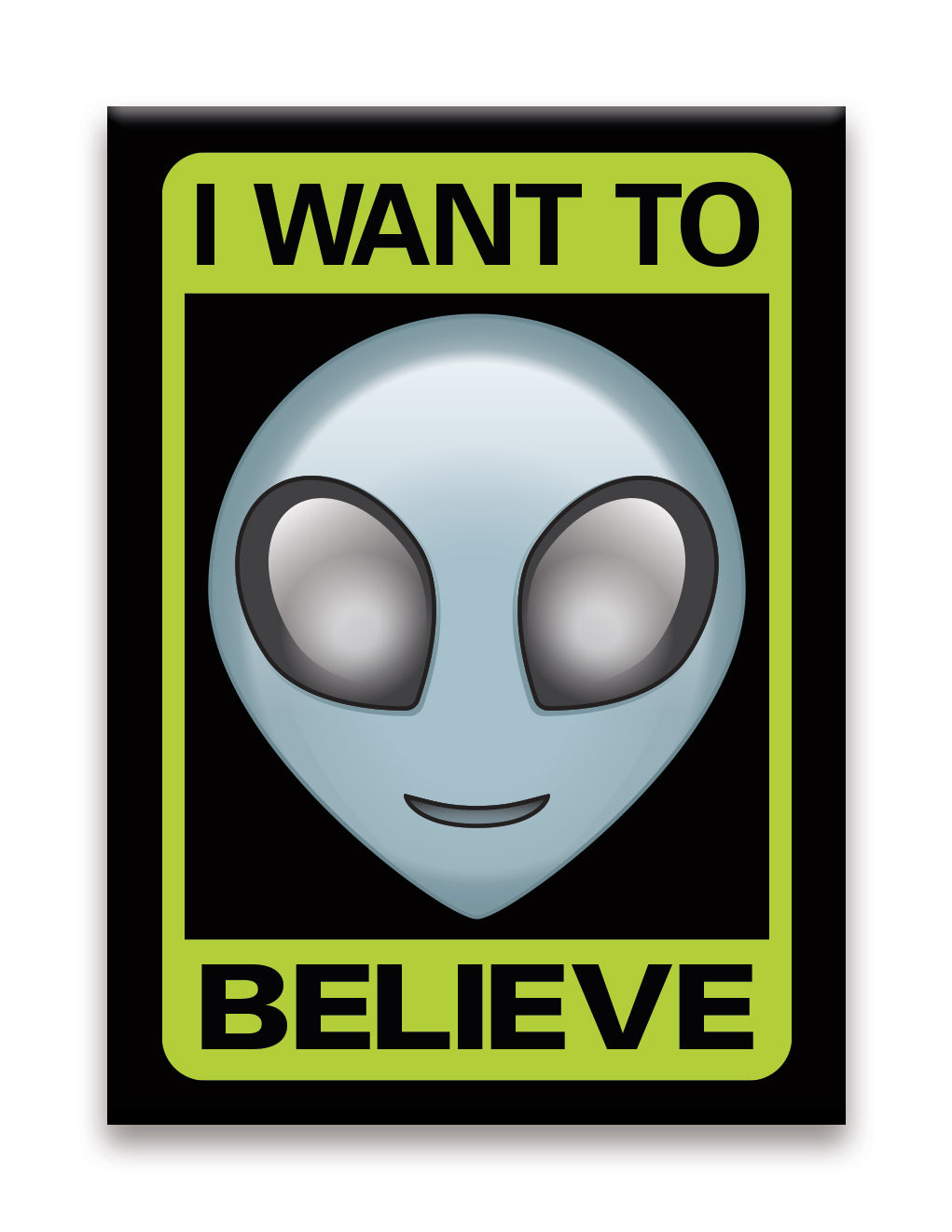 Aliens - I Want To Believe Flat Magnet (2.5" x 3.5") – 6 PC PPK