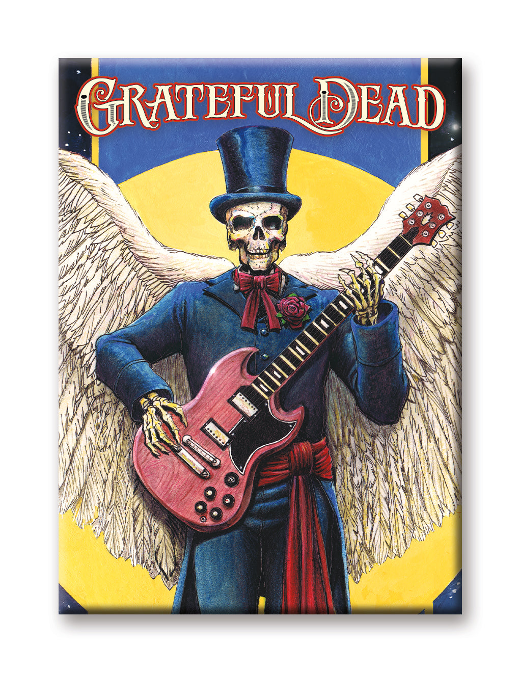 Grateful Dead - Skeleton Guitar Flat Magnet (2.5" x 3.5") – 6 PC PPK