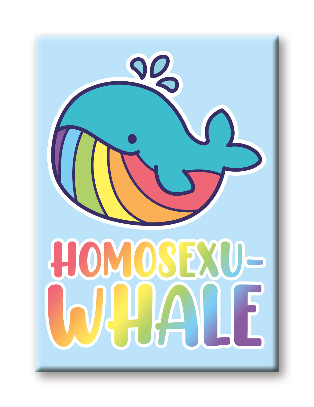 Pride - Whale Flat Magnet (2.5" x 3.5") – 6 PC PPK