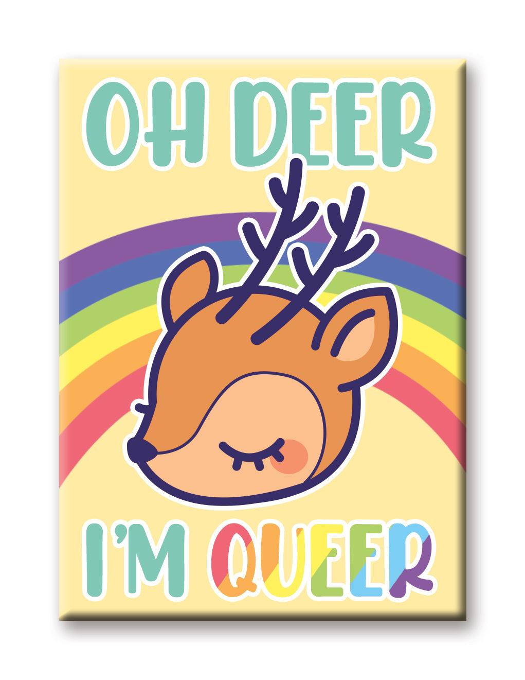 Pride - Oh Deer Flat Magnet (2.5" x 3.5") – 6 PC PPK