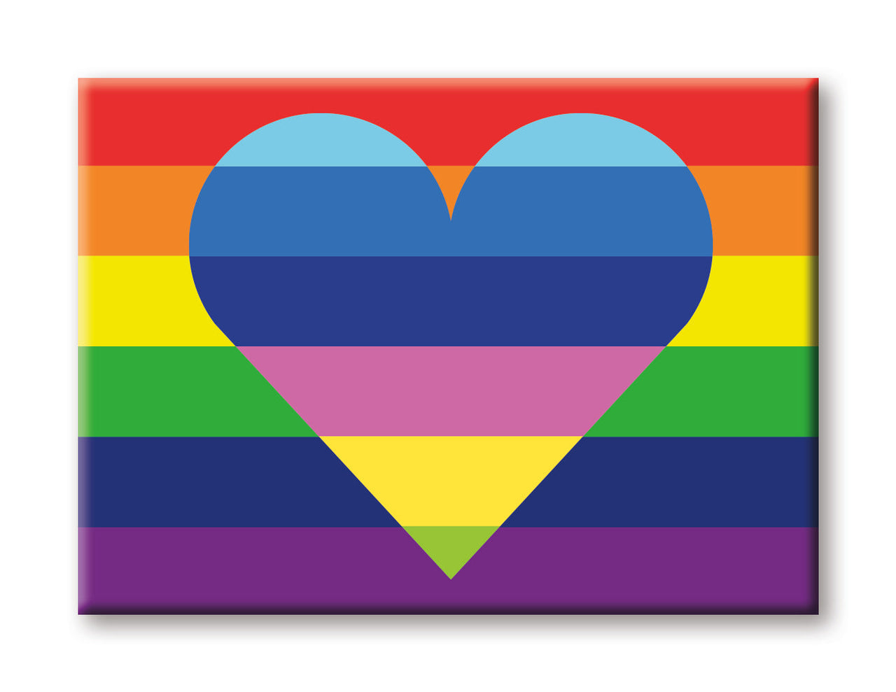 Pride - Heart Flat Magnet (2.5" x 3.5") – 6 PC PPK