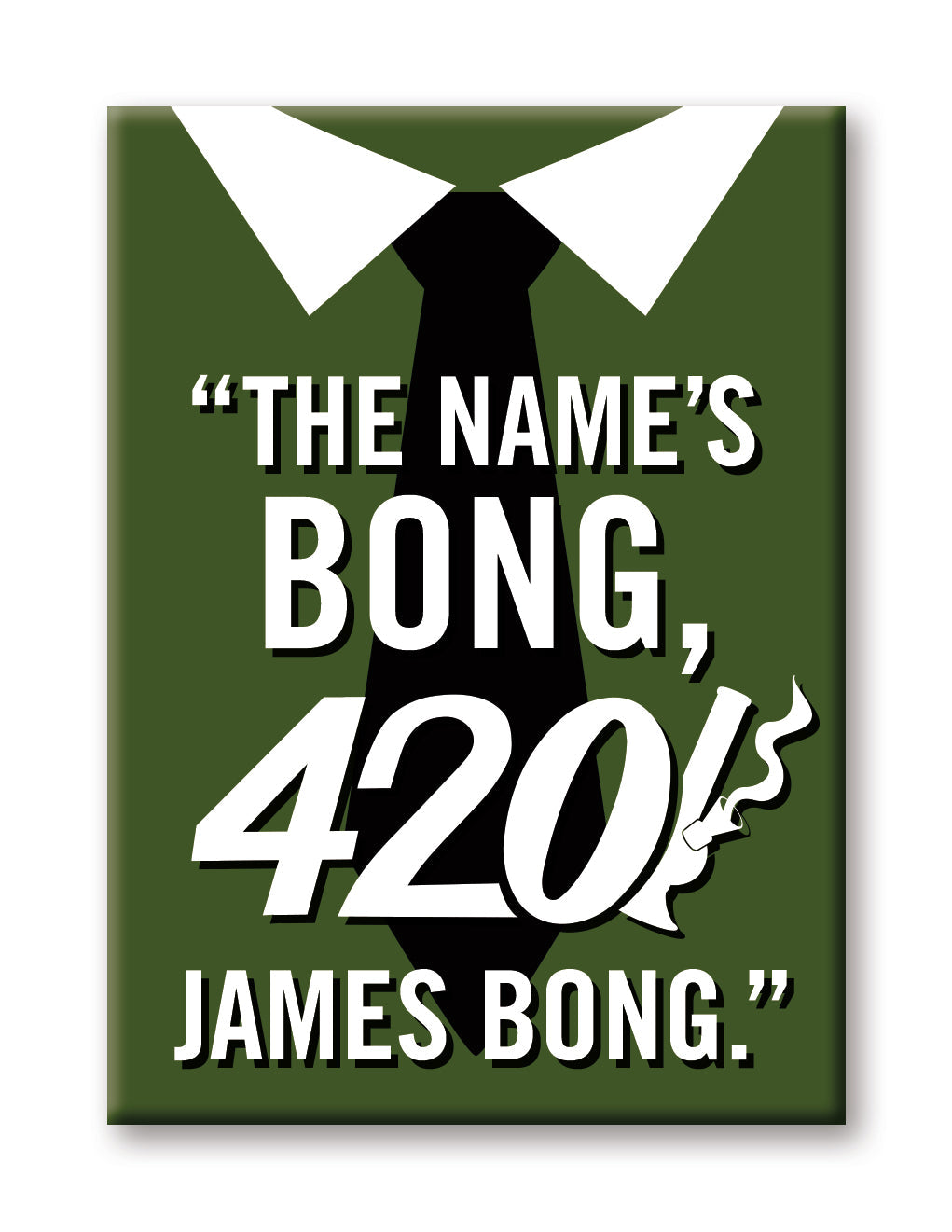 Weed - James Bong Flat Magnet (2.5" x 3.5") – 6 PC PPK