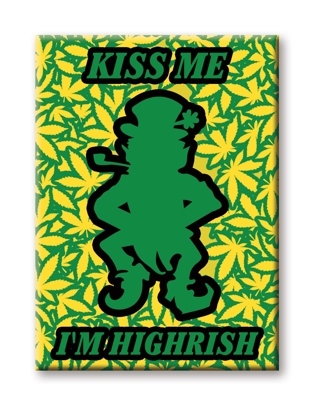 Weed - Highrish Flat Magnet (2.5" x 3.5") – 6 PC PPK