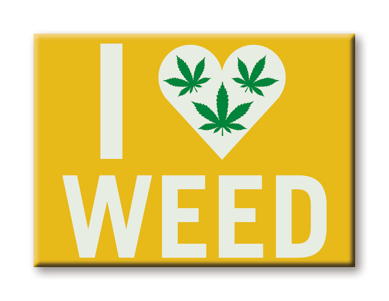 Weed - I Heart Weed Flat Magnet (2.5" x 3.5") – 6 PC PPK