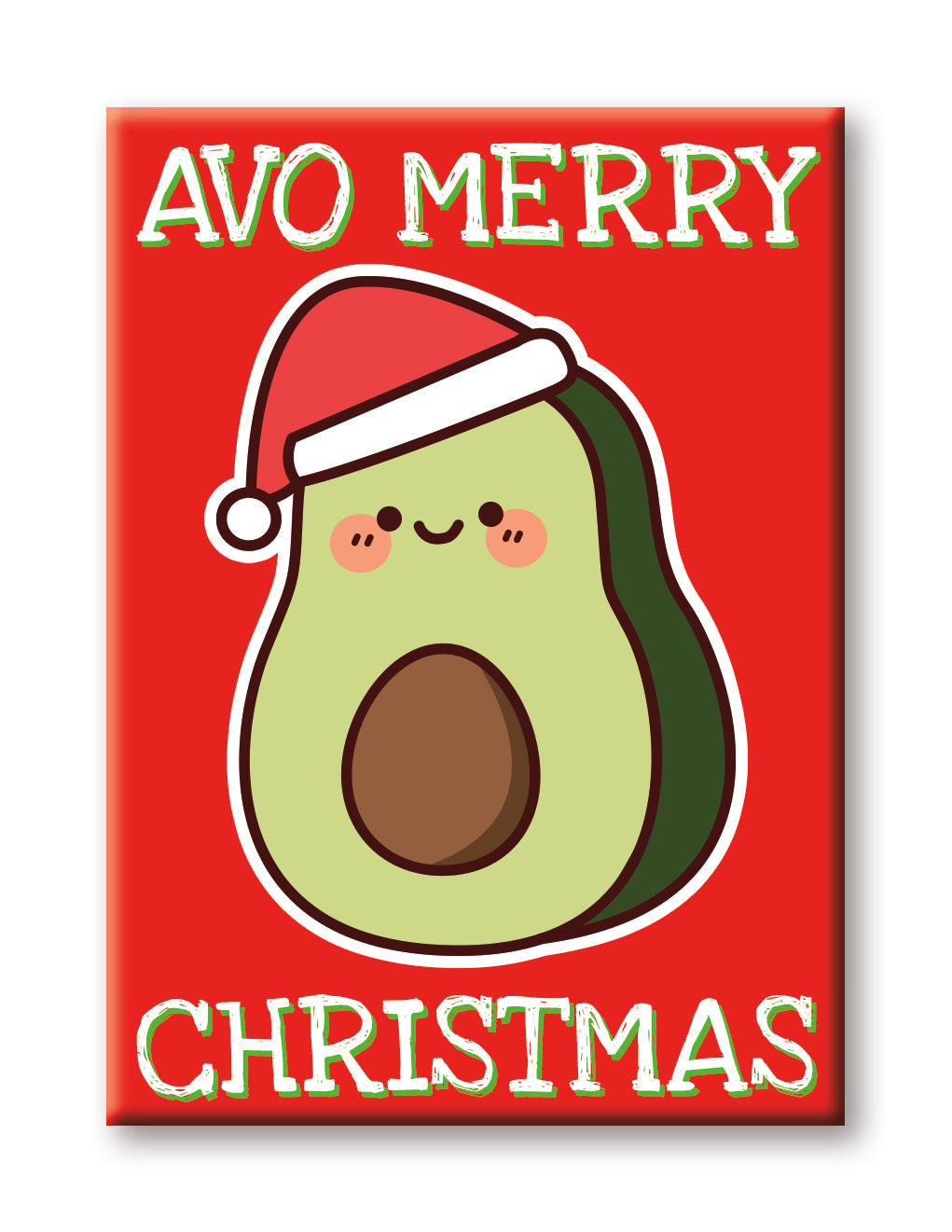 Christmas - Avocado Flat Magnet (2.5" x 3.5") – 6 PC PPK