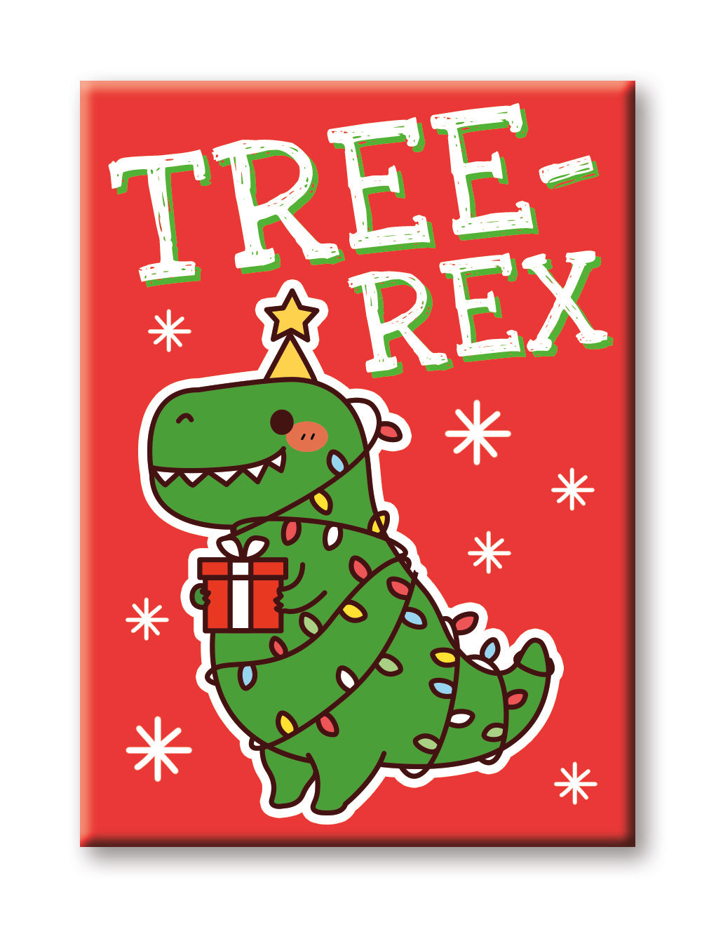 Christmas - Tree Rex Flat Magnet (2.5" x 3.5") – 6 PC PPK