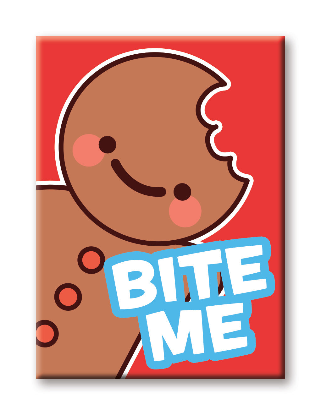 Christmas - Bite Me Flat Magnet (2.5" x 3.5") – 6 PC PPK