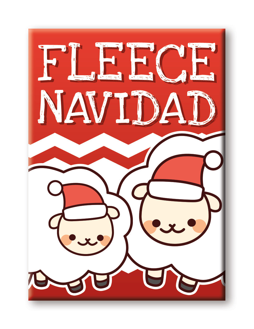 Christmas - Fleece Navidad Flat Magnet (2.5" x 3.5") – 6 PC PPK