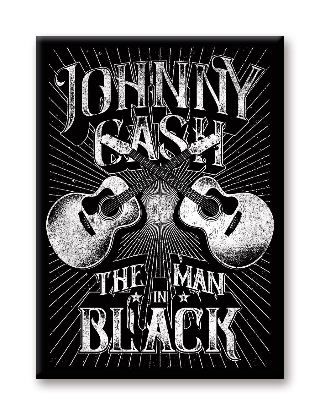 Johnny Cash - MIB Guitar Flat Magnet (2.5" x 3.5") – 6 PC PPK