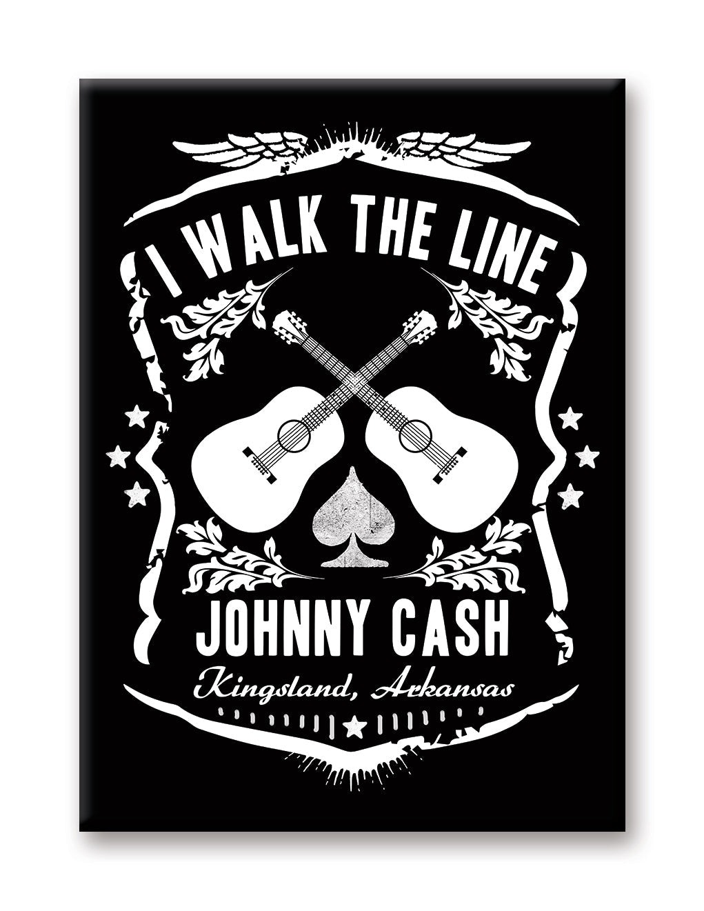 Johnny Cash - Walk The Line Flat Magnet (2.5" x 3.5") – 6 PC PPK