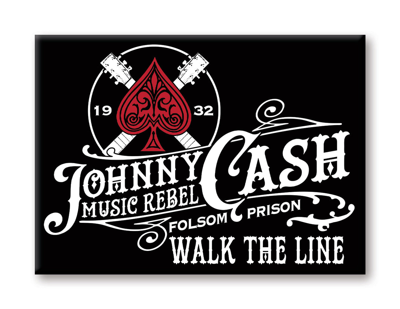 Johnny Cash - Music Label Flat Magnet (2.5" x 3.5") – 6 PC PPK