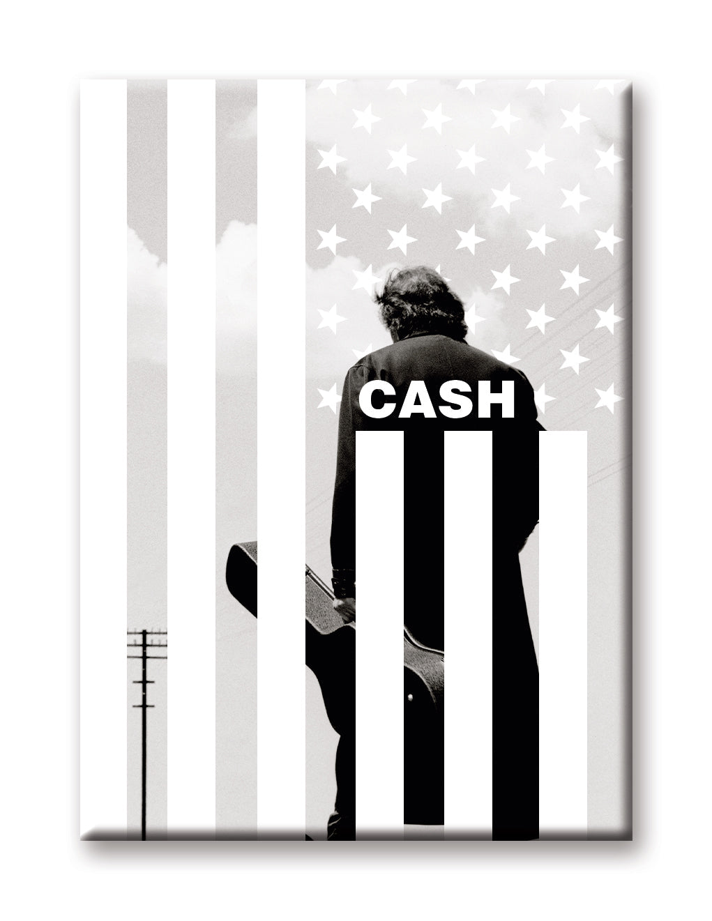 Johnny Cash - Flag Flat Magnet (2.5" x 3.5") – 6 PC PPK